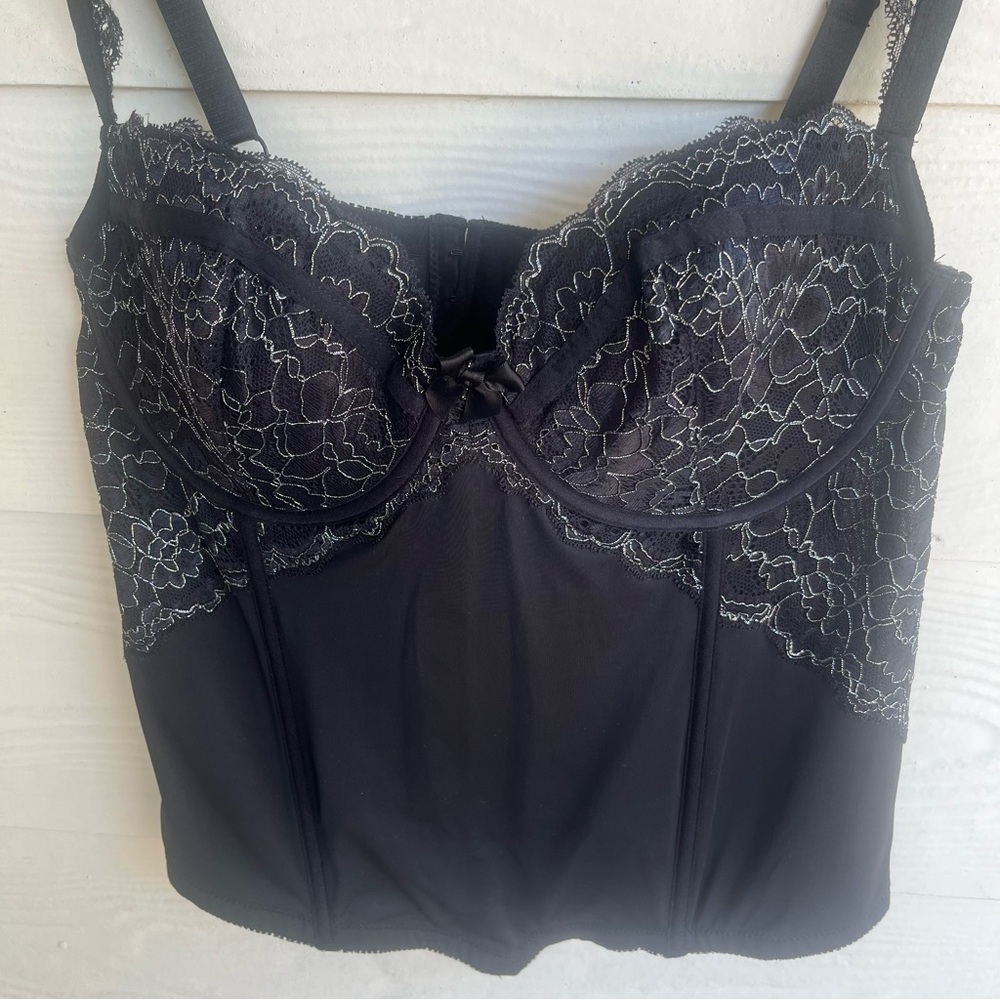NWOT Black Corset With Metallic Bustier Torrid‎ 00 (M/10)
